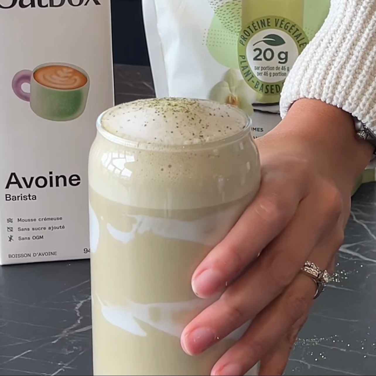 Latté vanille matcha